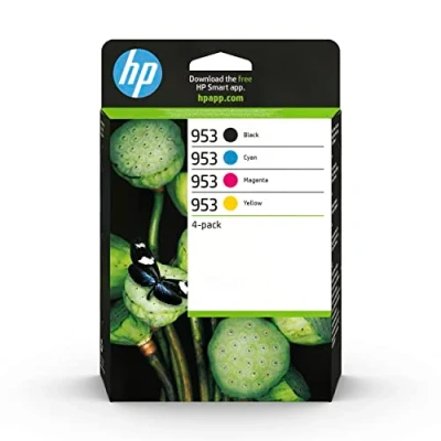 Abbildung von HP 953 (6ZC69AE) Original Druckerpatronen Multipack (1xBlau, 1xRot, 1xGelb, 1xSchwarz) für OfficeJet Pro 77xx, 82xx, 87xx