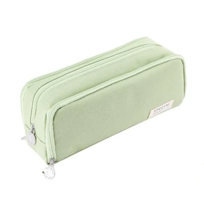 Abbildung von iSuperb Federmäppchen Teenager Mädchen Mäppchen Pencil Case Federtaschen Etui Stifte 3 Fach,Große Kapazität Mäppchen,Mäppchen Reißverschluss Tasche,für Schule &amp; Büro (Grün)