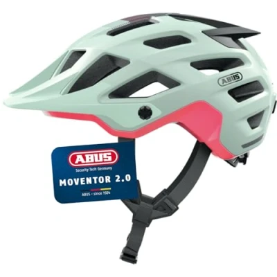 Abbildung von ABUS MTB Helm Moventor 2.0 komfortabler Fahrradhelm fürs Gelände All Mountain für Damen und Herren Grün Matt, L