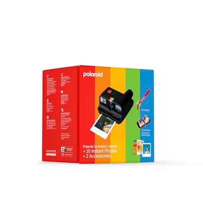 Abbildung von Polaroid Go Generation 2 Mini Instant Camera Black + Film Bundle (16 Photos Included) and Accessories (Photo Album+Wrist Strap) Random Color for 6541