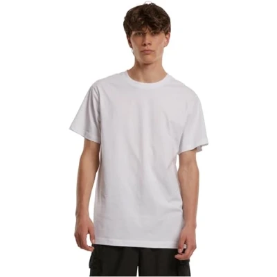 Abbildung von Build Your Brand Herren T Shirt Round Neck, white, S