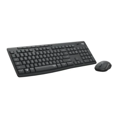 Abbildung von Logitech MK295 kabelloses Tastatur Maus Set mit SilentTouch Technologie, Shortcut Tasten, optischer Spurführung, Nano USB Empfänger, verzögerungsfreier Drahtlosverbindung, US QWERTY Layout Grafit