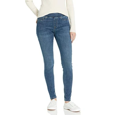 Abbildung von Amazon Essentials Damen Stretch Jeggings zum Anziehen(erhältlich in Übergröße), Mittlere Waschung, 42 Kurz
