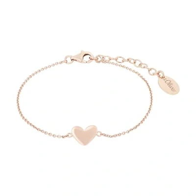 Abbildung von s.Oliver Armband 925 Sterling Silber Damen Armschmuck, 16+3 cm, Roségold, Herz, Kommt in Schmuck Geschenk Box, 2019872