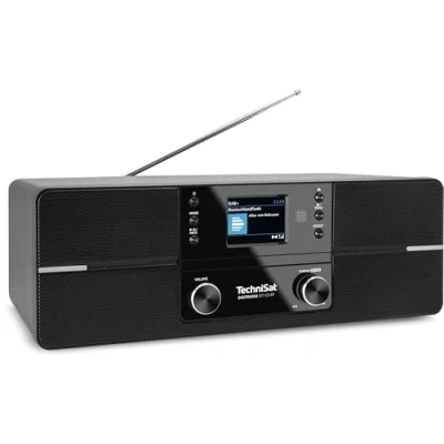 Abbildung von TechniSat DIGITRADIO 371 CD BT Stereo Digitalradio (DAB+, UKW, Player, Bluetooth, Farbdisplay, USB, AUX, Kopfhöreranschluss, Kompaktanlage, Wecker, 10 Watt, Fernbedienung), Weiß/Silber
