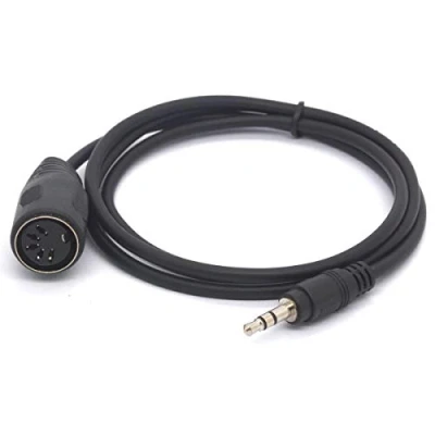 Abbildung von Tomost 3,5 mm 5 poliges DIN MIDI Kabel, polige Buchse auf (1/8 Zoll) TRS Stereo Stecker, Konverterkabel für Tastatur IK Multimedia 1 Meter