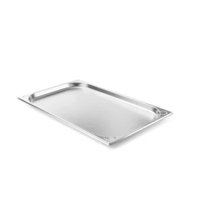 Abbildung von HENDI Gastronormbehälter, Temperaturbeständig von 40 bis 300C, Heissluftöfen Kühl und Tiefkühlschränken Chafing Dishes Bain Marie, Stapelbar, 2.5L, GN 1/1, 530x325x(H) 20mm, Edelstahl