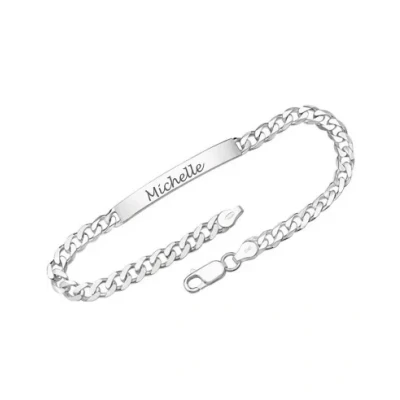 Abbildung von Armband in Silber mit Namen Armbänder