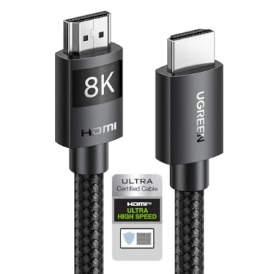 Abbildung von UGREEN HDMI 2.1 Kabel 10K 8K 60Hz 4K 120Hz 144Hz 48Gbit/s High Speed Ethernet Ultra HD eARC HDR 10+ HDCP Dolby Vision VRR kompatibel mit TV/PS5/PS4/ Xbox Serie X/Monitor (2M)