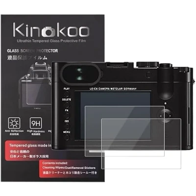 Abbildung von kinokoo Gehärtetes Glas für Leica Q Kristallklarer Film Displayschutzfolie Blasenfrei/Kratzfest(2er Pack)