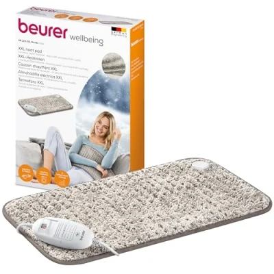Abbildung von Beurer Heizkissen HK 123 XXL Nordic, kuscheliges Wärmekissen mit 3 Temperaturstufen und Abschaltautomatik, maschinenwaschbar, made in Europe, Format 60 x 30 cm, Felloptik