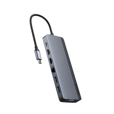 Abbildung von Anker Triple Display USB C Hub (14 in 1), Dreifaches Display, 4K@60Hz HDMI mit 100W Max Power Delivery, 5 Gbit/s A Datenports, Für MacBook, Lenovo, Dell XPS, HP Laptops (Ohne Ladegerät)