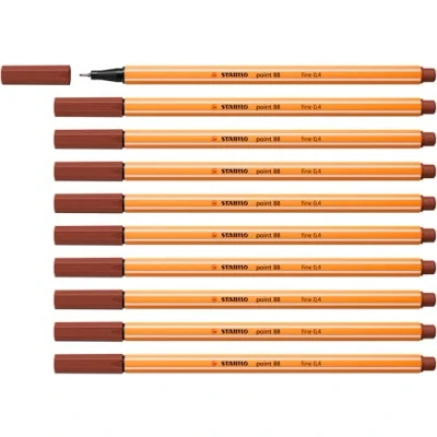 Abbildung von Fineliner STABILO point 88 10er Pack siena