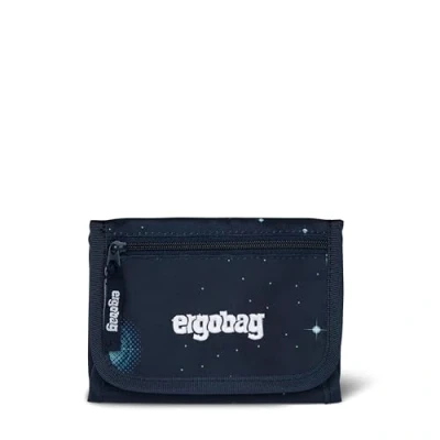Abbildung von ergobag Brustbeutel Geldbeutel, Mini Portemonnaie mit Kleingeldfach, Sichtfenster für Mädchen und Jungen KoBärnikus Dunkelblau