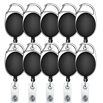 Abbildung von Selizo Schlüsselanhänger Ausziehbar,10 Pack Ausweis JoJo,Einziehbarer Ausweishalter Schlüsselrolle, Schlüsselband Ausziehbar für Kartenhalter Ausweis, Kartenhalter, Schlüsselkarte