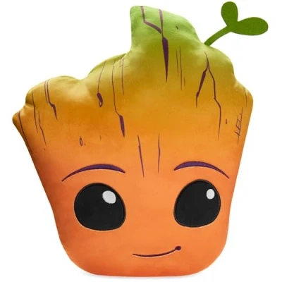 Abbildung von Disney Stitch Kuscheltier Plüsch Kissen, 3D Deko Weiches Kuschelkissen für Sofa oder Bett, Geschenke Kinder (Orange Groot, L37 x W31)