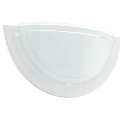 Abbildung von EGLO Wandlampe Planet 1, 1 flammige Wandleuchte modern, Wandbeleuchtung für Innen aus Metall und Glas, Wohnzimmerlampe in Weiß, Flurlampe halbrund mit E27 Fassung