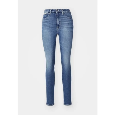 Abbildung von Calvin Klein Damen Jeans Hose High Rise Skinny Fit, Blau (Denim Dark), 30W/34L