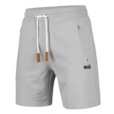 Abbildung von Mount Swiss Kurze Freizeithose Herren Liam I Sweatpants mit Taschen Sport Shorts Übergröße Stahlgrau, 4XL