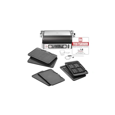 Abbildung von Braun MultiGrill 9 Pro CG 9167, Kontaktgrill mit Grill , Flach Waffelplatten und Temperaturfühler, Grillpositionen: Kontakt, BBQ, Ofen, Spülmaschinenfeste Platten, Boost Funktion bis 265