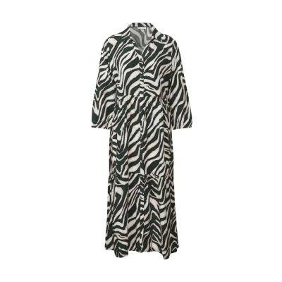Abbildung von STREET ONE Damen A144561 Gemustertes Volant Kleid, Pine Grove Green, 38