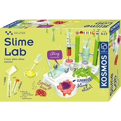 Abbildung von Kosmos 616878 Slime Lab Labor, Schleim selber Machen und erforschen Experimentier Set für Kinder mit mehrsprachiger Anleitung (DE, EN, FR, IT, ES, NL)
