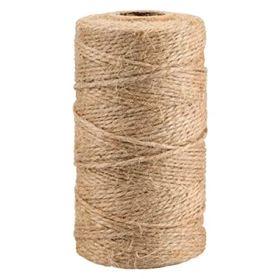 Abbildung von jijAcraft 100M Jute Schnur, 1.5mm Garten Juteschnur, Jutegarn Braun Bastelschnur Dekokordel für Garten, Basteln DIY, Geschenke Verpackungs