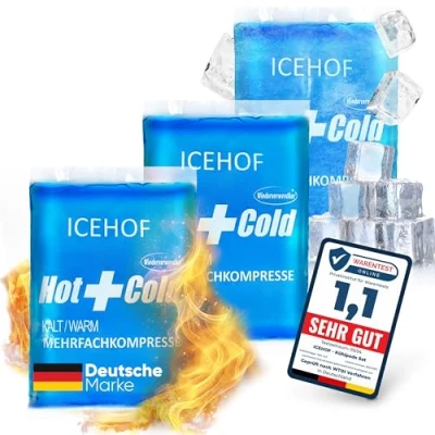 Abbildung von ICEHOF Kühlpads (3x) Modernstes Soft Gel, lange Kühldauer Kühlpack Gel Kühlakku Kühlkissen Kühlkompressen Kälte Kompresse Kühlkompresse Kühlbeutel Eisbeutel Gefroren formbar