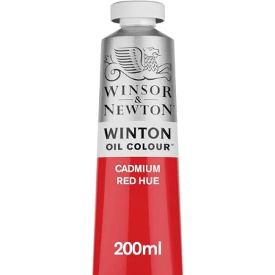 Abbildung von Winsor &amp; Newton 1437095 Winton, feine hochwertige Ölfarbe 200ml Tube mit gleichmäßiger Konsistenz, Lichtbeständig, hohe Deckkraft, Reich an Farbpigmenten Kadmium Rot Farbton