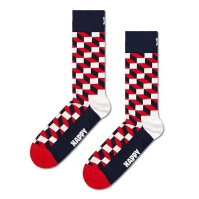 Abbildung von Happy Socks Filled Optic SOCK Unisex Socken, Größe: 41 46, Dark blue navy