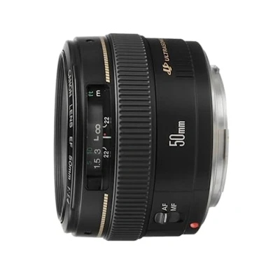 Abbildung von Canon Objektiv EF 50mm F1.4 USM Lens für EOS (Festbrennweite, 58mm Filtergewinde, AF Motor) schwarz