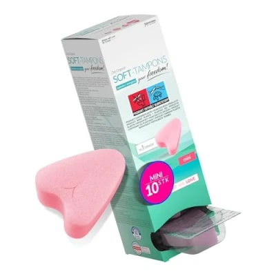 Abbildung von JOYDIVISION soft Tampons Mini I 10 Stück fadenlose für Sport, Schwim Men &amp; Spa struationsschwämmchen ultra leichtes Einführen Entfernen Softtampon ohne Faden