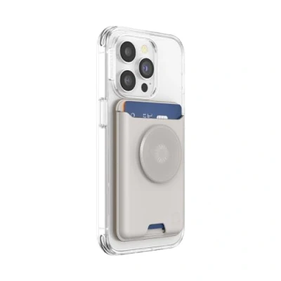 Abbildung von PopSockets: PopWallet für MagSafe Mit Griff Inklusive Adapterring Schlanker, repositionierbarer Kartenhalter Smartphones und Hüllen SoftGoods Horchata