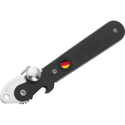 Abbildung von Westmark Hebeldosenöffner &quot;Columbus&quot; Schmaler Dosenöffner mit Kapselheber ideal zum Öffnen von Konservendosen und Flaschen Schwarz, 1025227S