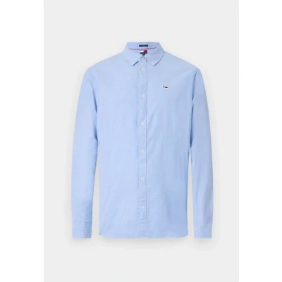 Abbildung von Tommy Jeans SLIM Stretch Oxford Shirt Hemd, Herren, Größe: XS, Perfume blue