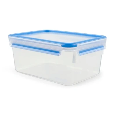 Abbildung von Emsa 508546 Clip &amp; Close Rechteckige Frischhaltedose mit Deckel 3.7 Liter Transparent/Blau