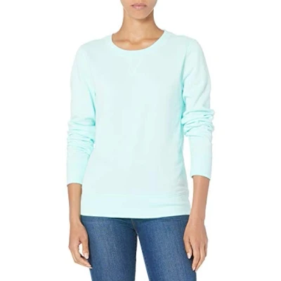 Abbildung von Amazon Essentials Damen Sweatshirt aus French Terry Fleece mit Rundhalsausschnitt (Erhältlich in Übergröße), Aquablau, M