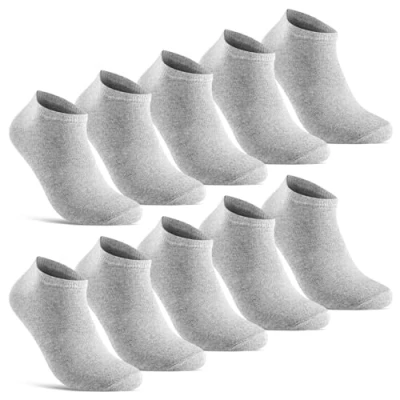 Abbildung von 10 Paar Sneaker Socken Herren Damen kurze Baumwolle 10810 (Grau 39 42)