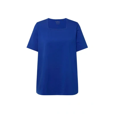 Abbildung von Ulla Popken Damen große Größen Übergrößen Plus Size T Shirt, A Linie, Carree Ausschnitt, Halbarm