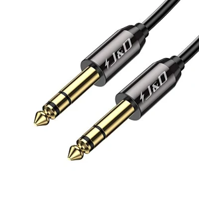 Abbildung von J&amp;D 6,35mm Stereo Audiokabel, Gold Plated [Kupfer Shell] [Heavy Duty] (1/4 Zoll) Männlich TRS auf Ausgewogen Audio Adapterkabel (0.9 Meter)