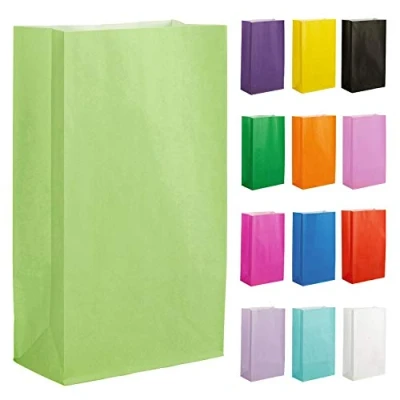 Abbildung von Thepaperbagstore 50 Papiertüten für Partys und Geschenke Lindgrün 140x245x70mm