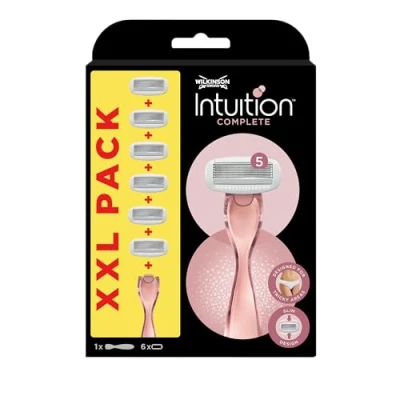 Abbildung von WILKINSON SWORD Intuition Complete For Women Smooth Shave Razor Handle + 6 Blade Refill,Pink, 1 stück (1er Pack)