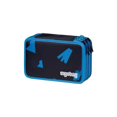Abbildung von ergobag Maxi Mäppchen Set 40 Teilig, Lyra Bunt und Filzstifte, Kleingeld Fach, Lineal, Schere VerfolgBärjagd Dunkelblau