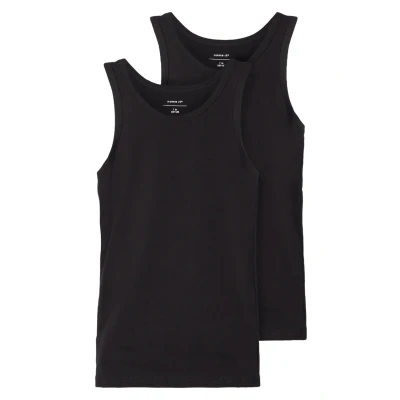 Abbildung von Name it Nkmtank 2PACK Unterhemd/shirt für Kinder, Größe: 110, Black