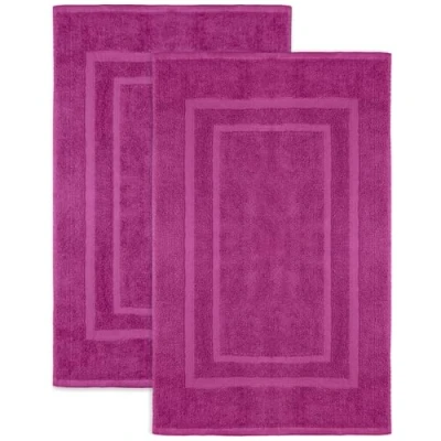 Abbildung von NatureMark 2er Pack Badvorleger Badematte Premium Qualität 100% Baumwolle 50 x 80 cm Duschvorleger Duschmatte Doppelpack Farbe: Pink