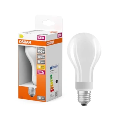 Abbildung von OSRAM Dimmbare Filament LED Lampe mit E27 Sockel, Warmweiss (2700K), klassische Birnenform, 18W, Ersatz für 150W Glühbirne, matt, SUPERSTAR CLASSIC A, Warmweiß