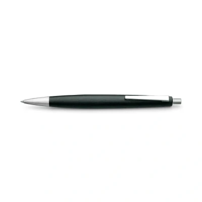 Abbildung von Lamy 2000 black Kugelschreiber edler Kuli im robusten Gehäuse aus Polycarbonat perfekt ausbalanciert inkl. Großraummine M 16 in Stichbreite schwarz