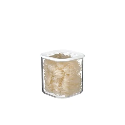 Abbildung von Mepal Transparente Vorratsdosen mit Deckel Lebensmittelbehälter Quatratische Küchenorganizer &amp; Aufbewahrungsbox aus Kunststoff Vorratsbehälter Luftdicht Stapelbar 2750 ml White