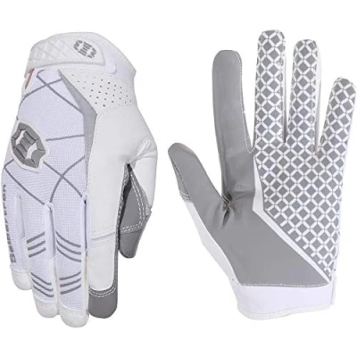 Abbildung von Seibertron Pro 3.0 Elite Ultra Stick Sports Receiver/Empfänger Handschuhe American Football Gloves Jugend und Erwachsener White M
