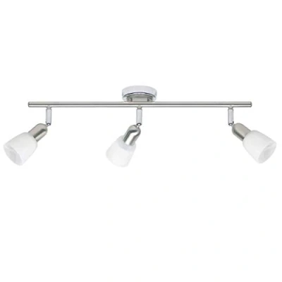 Abbildung von BRILLIANT Lampe Sofia Spotrohr 3flg eisen/chrom/weiß 3x D45, E14, 40W, geeignet für Tropfenlampen (nicht enthalten) Köpfe schwenkbar